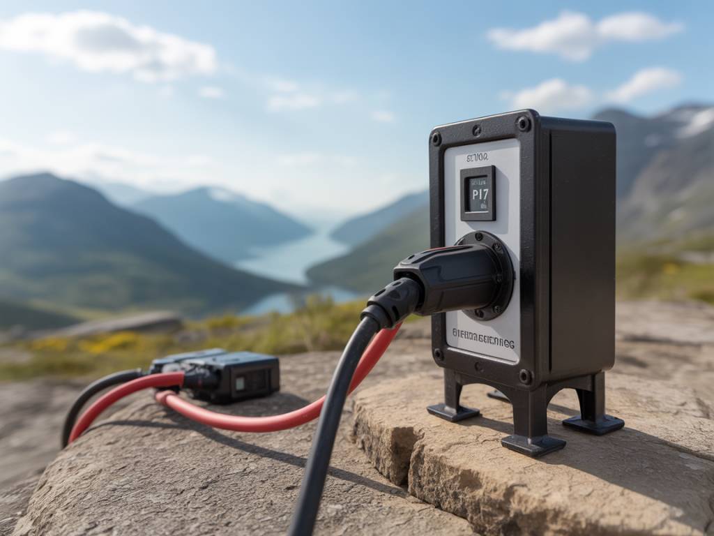 Installation électrique d’un groupe électrogène silencieux avec prise p17 et disjoncteur différentiel pour une connexion sécurisée